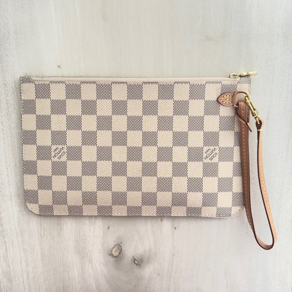 Louis Vuitton Handbags - NWOT Authentic Louis Vuitton Damier Azur Neverfull Pouch Wristlet Wallet
